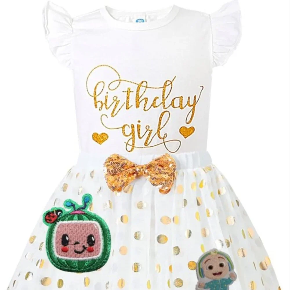 Cocomelon Dress Smash Coco Melon Birthday Cocomelon Outfit Clothes romper